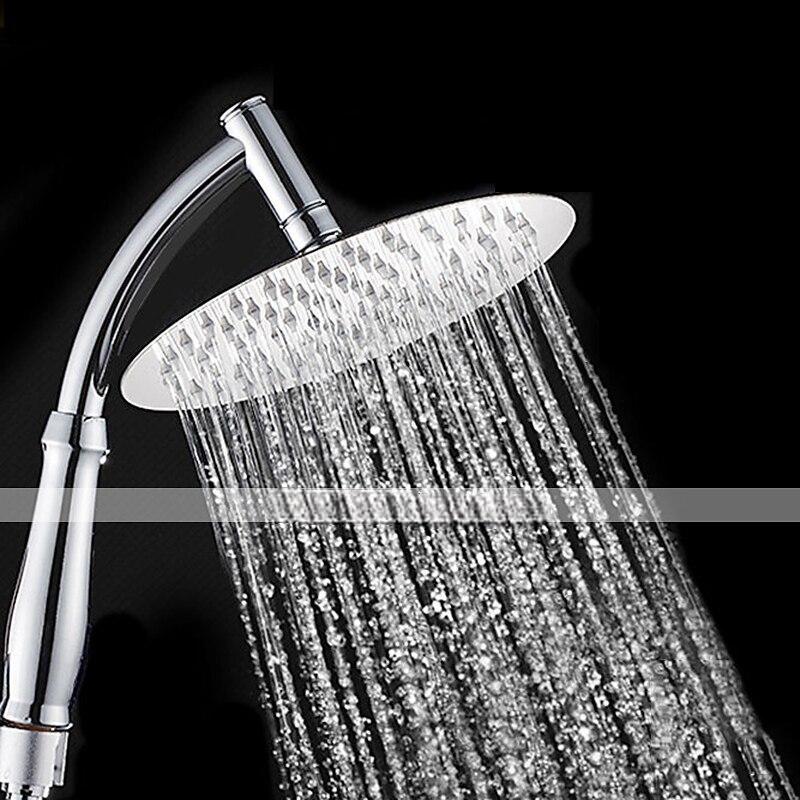 8 Inch Rotate 360 Degree Bathroom Rainfall Shower Head ABS Chrome Water Saving Shower Extension Arm Hand Held Shower Head 2025 - CAD $27.99 –P1