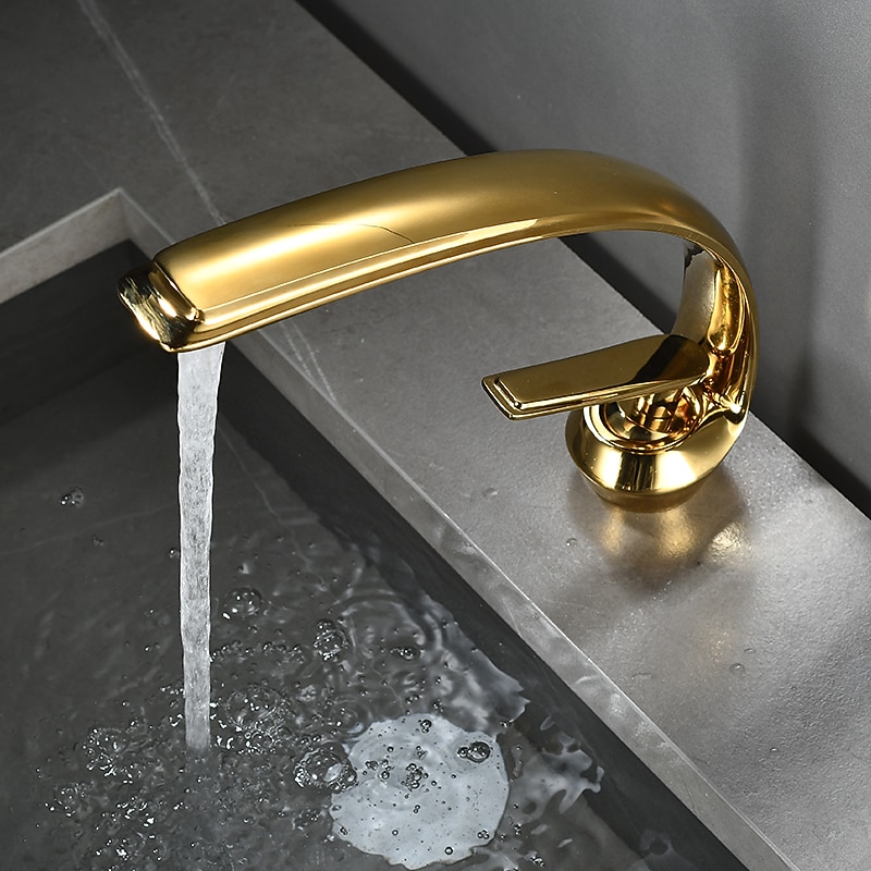Bathroom Sink Faucet - Classic Electroplated / Painted Finishes Centerset Single Handle One HoleBath Taps 2025 - CAD $79.99 –P16