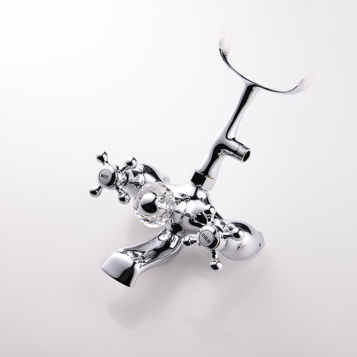 Bathtub Faucet - Modern Contemporary Electroplated Roman Tub Ceramic Valve Bath Shower Mixer Taps 2025 - CAD $303.99 –P4