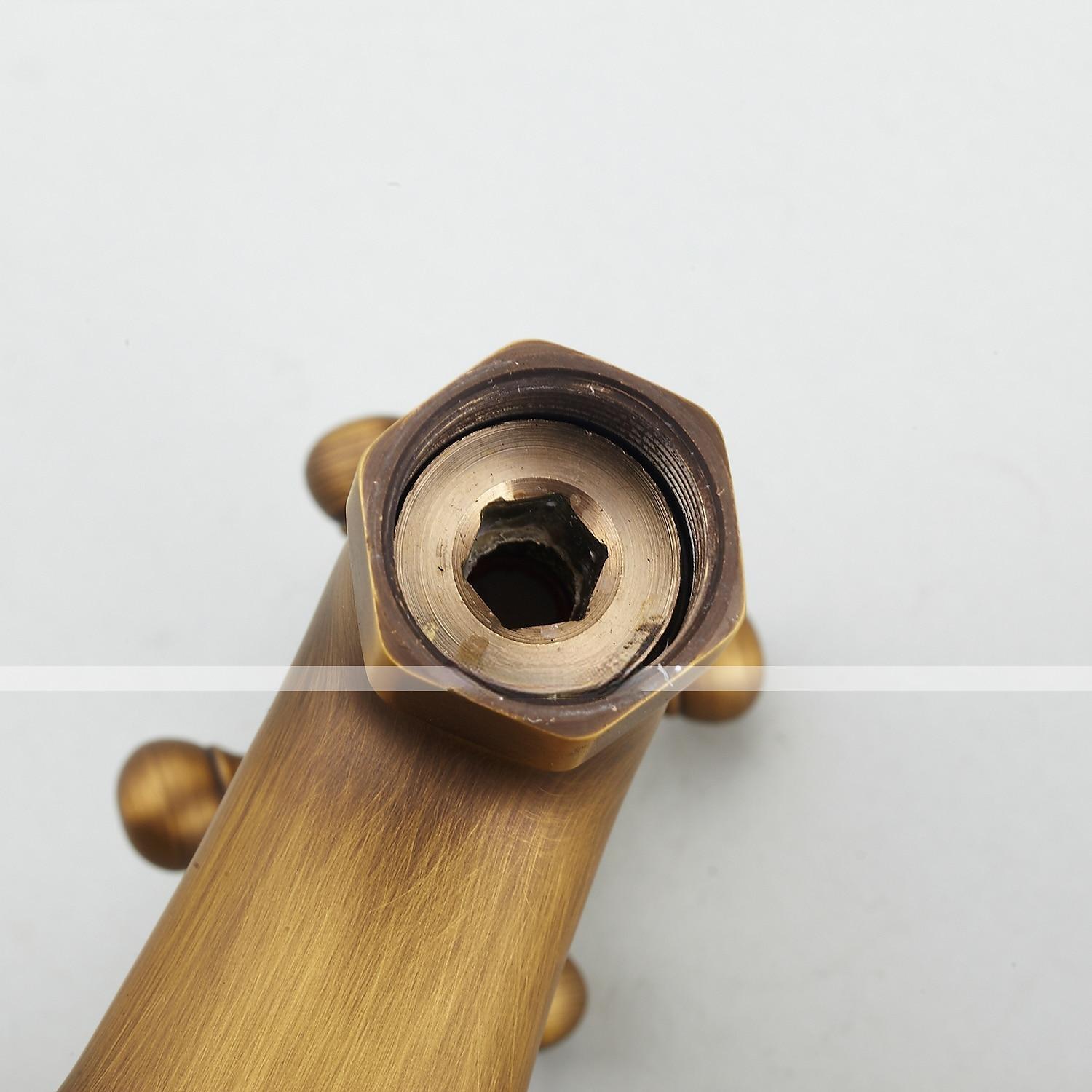 Bathroom Sink FaucetBrass Telephone Shape Wall Installation Widespread Pull-out Country Style Electroplated Copper Finish Two Handles Bathtub Faucet with Handshower and Drain 2025 - CAD $199.99 –P5