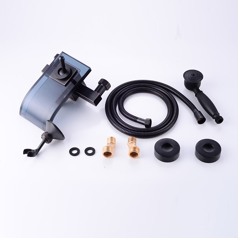 Bathtub Faucet - Modern Contemporary Electroplated Wall Installation Ceramic Valve Bath Shower Mixer Taps 2025 - CAD $207.99 –P3