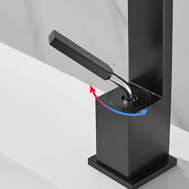 Waterfall Bathroom Sink Mixer Faucet, Monobloc Basin Taps Single Handle Wash Basin Faucets with Hot and Cold Hose Vessel Water Brass Tap Deck Mounted 2025 - CAD $87.99 –P6