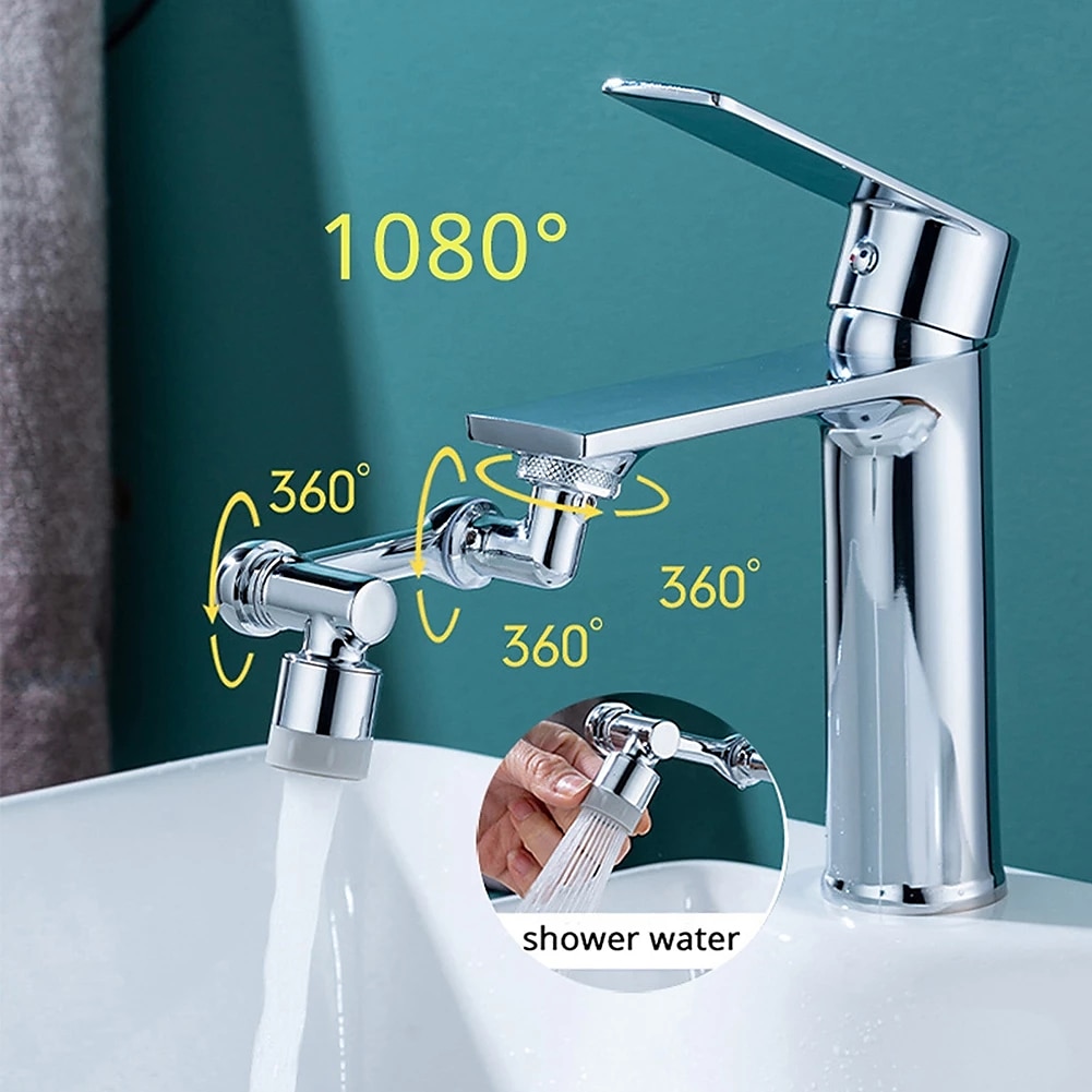 Faucet Extender 1080 Degree Extension Universal Faucet Aerator Splash Kitchen Tap Filter Nozzle Bubbler Bathroom Kitchen Washroom 2 Spray Modes Faucet Aerator Attachment 2025 - CAD $6.99 –P7