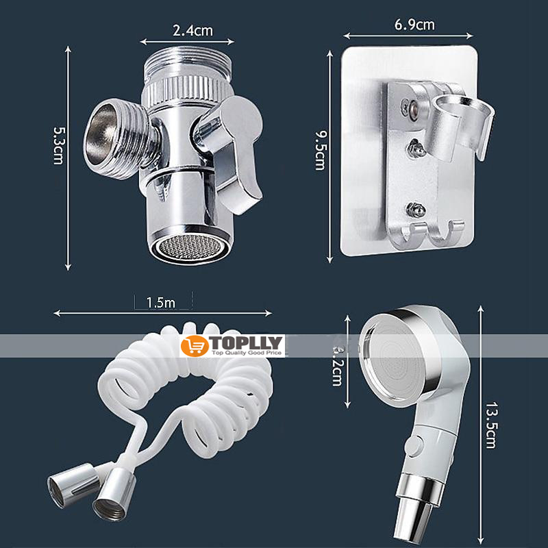 Wall Mounted Shower Faucet Set Bathroom Bathtub Shower Hand Held Spray Mixer Handheld Washing Basin Faucet Shower Head 2025 - CAD $23.99 –P3