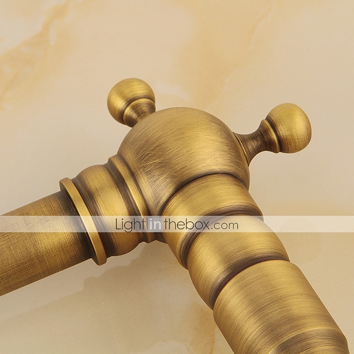 Kitchen faucet - Two Handles One Hole Antique Copper Standard Spout Centerset Contemporary / Antique Kitchen Taps 2025 - CAD $95.99 –P7