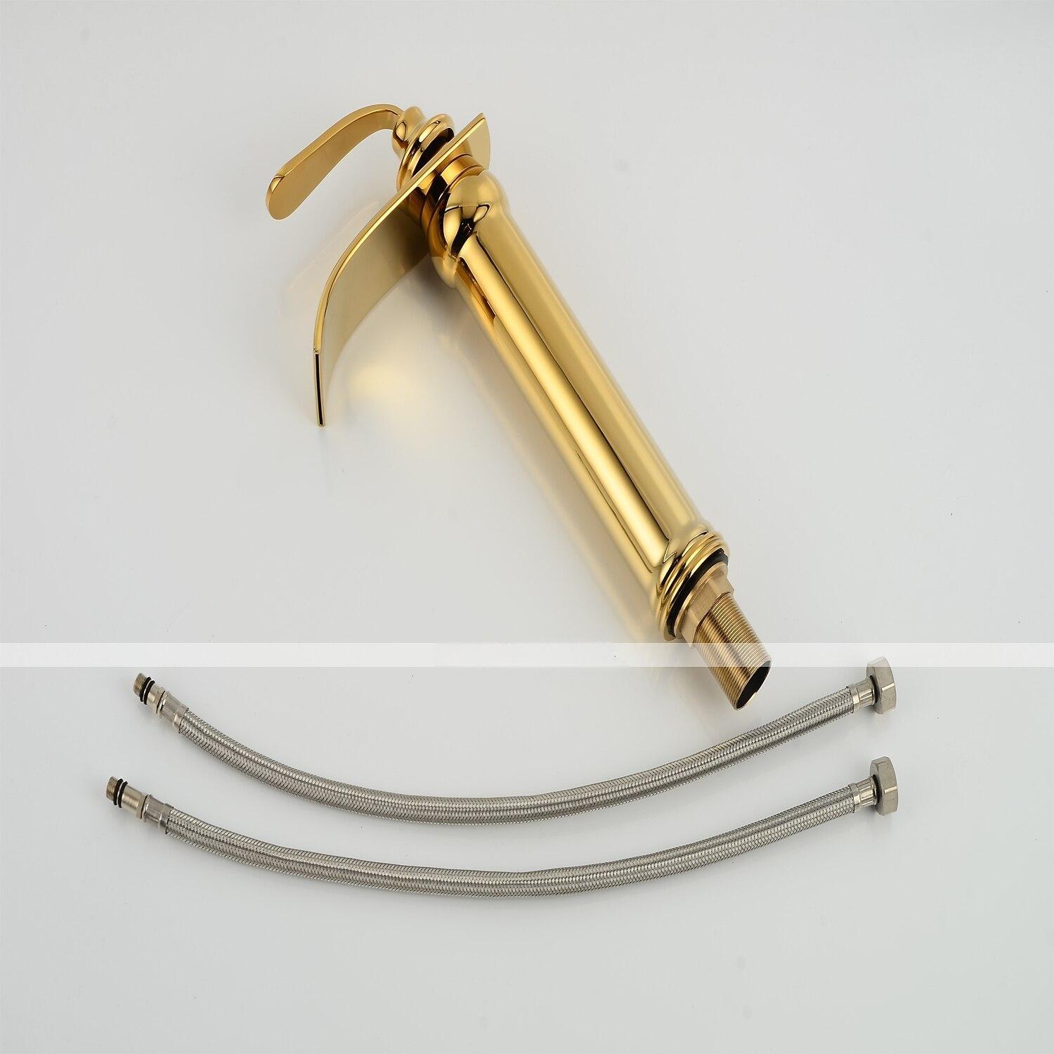 Bathroom Sink Faucet - Waterfall Ti-PVD Centerset Single Handle One HoleBath Taps / Brass 2025 - CAD $127.99 –P2