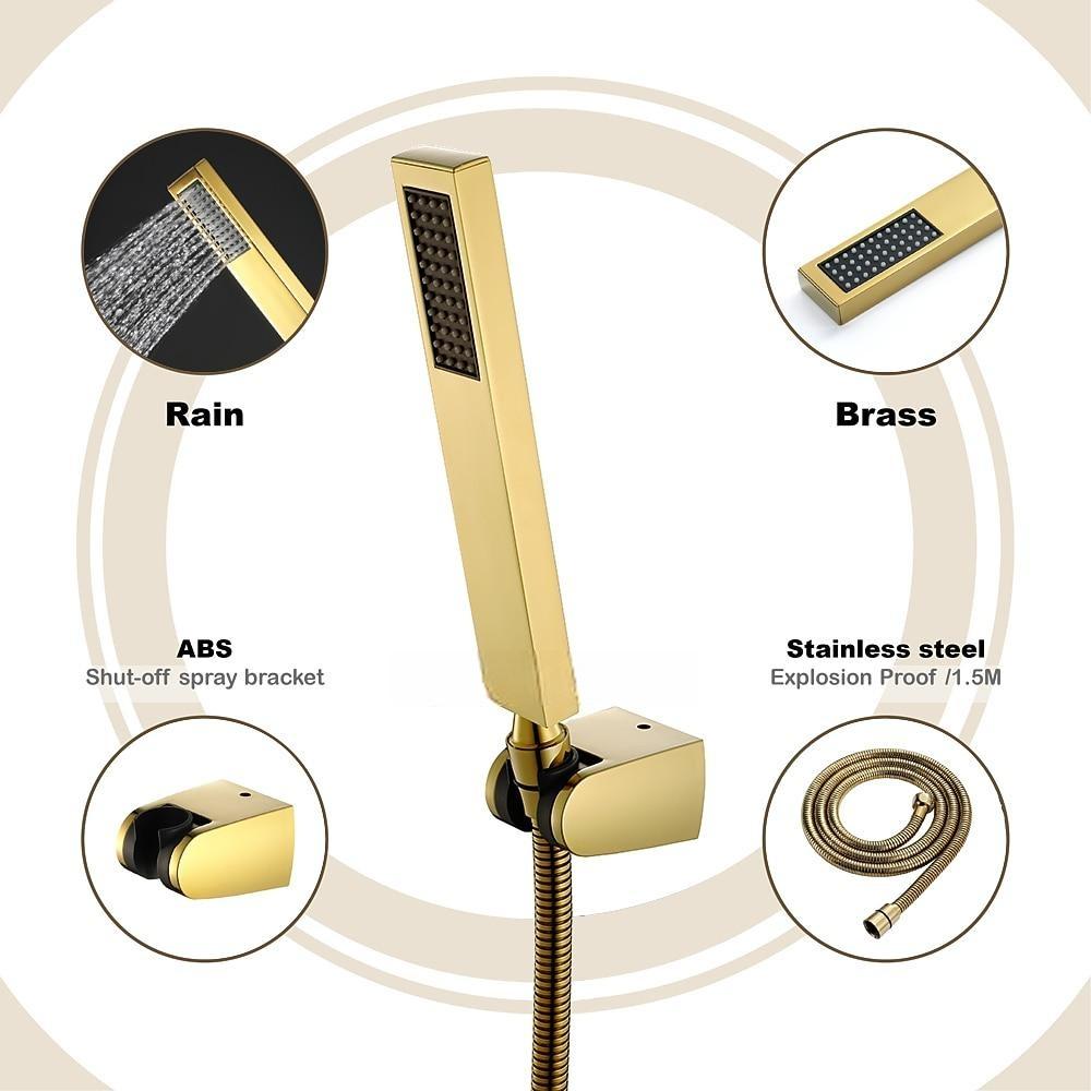 Contemporary Hand Shower Chrome / Brushed / Ti-PVD Feature - Shower Shower Head / Stainless Steel / Brass / Yes 2025 - CAD $23.99 –P15