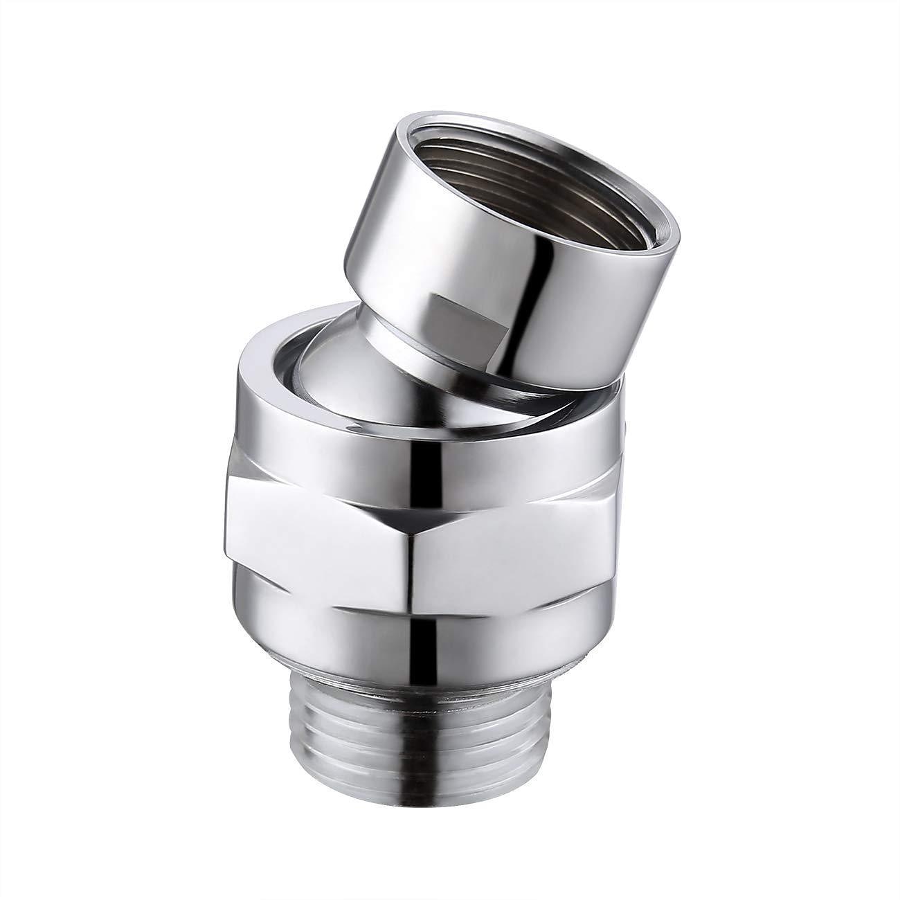 Shower Head Swivel Ball Adapter Brass Chrome Ball Joint Shower Arm Head Angle Adjustable Swivel Bathroom Shower Accessories Shower Head Adapter 2025 - CAD $7.99 –P2
