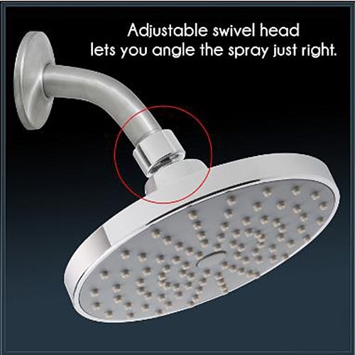Bathroom OEM Shower ABS 6 inch Simple Low Pressure Shower Head Silvery Modern Simplicity of Electroplating Top Spray Shower 2025 - CAD $20.99 –P3