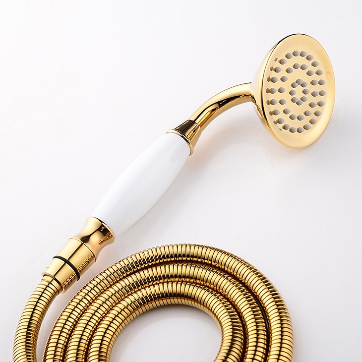 Bathtub Faucet - Modern Contemporary Electroplated Roman Tub Ceramic Valve Bath Shower Mixer Taps 2025 - CAD $303.99 –P16