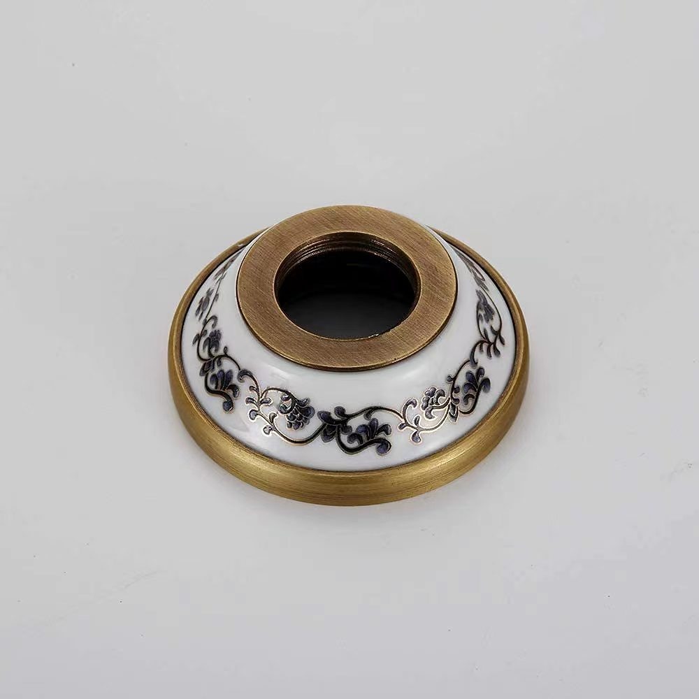 Vintage Brass Bathtub Faucet Wall Mounted Dual Handle Bath Tub Taps Bathroom Mixer Tap with Cold and Hot Hose 2025 - CAD $71.99 –P9