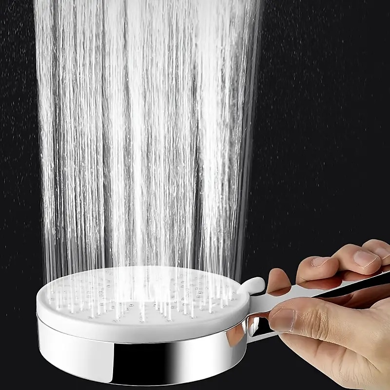 5 Mode Shower Head High Pressure Handheld Spray with Stop Button Adjustable High-Pressure Water Saving Shower Bathroom Accessories Large Panel Electroplating Five-speed Showerhead 2025 - CAD $4.99 –P3