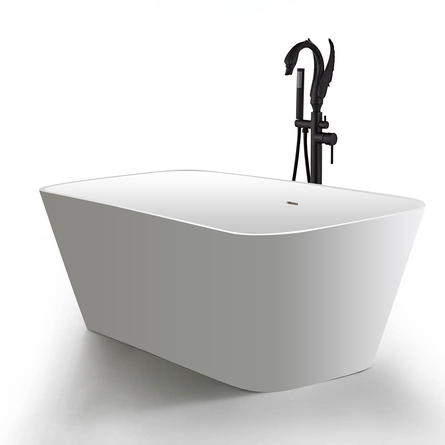 Bathtub Faucet - Contemporary Chrome Floor Mounted Ceramic Valve Bath Shower Mixer Taps 2025 - CAD $637.99 –P10