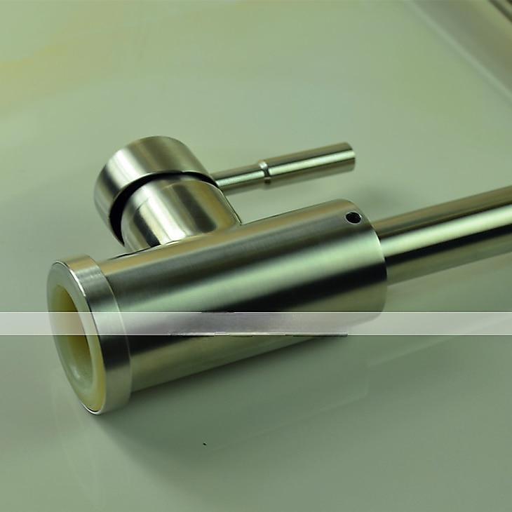 Kitchen FaucetModern Style Stainless Steel Single Handle One Hole Nickel Brushed Pot Filler Deck Mounted Retro Kitchen Taps With Hot and Cold Water 2025 - CAD $127.99 –P4