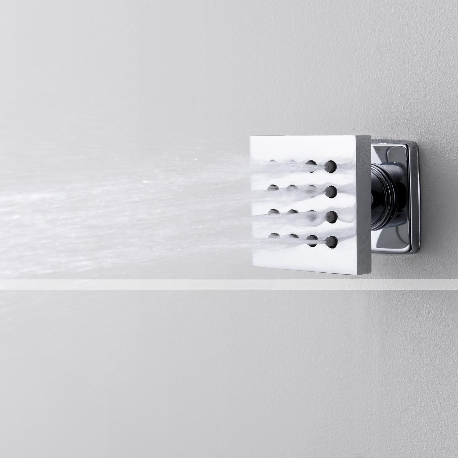 Shower Faucet12 inch Chrome Shower Faucets Sets Complete with Brass Shower Head and Solid Brass Handshower+Wall MountedRainfall Shower Head System(Contain BodyspraysShower ArmHandshower) 2025 - CAD $558.99 –P5