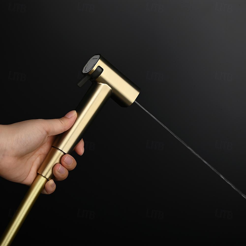Concealed Bidet Sprayer 2Functions Water Flow Brass Valve Button Adjustable Cold/ Hot Mixer PVC HoseBrushed Gold Grey White 2025 - CAD $191.99 –P7