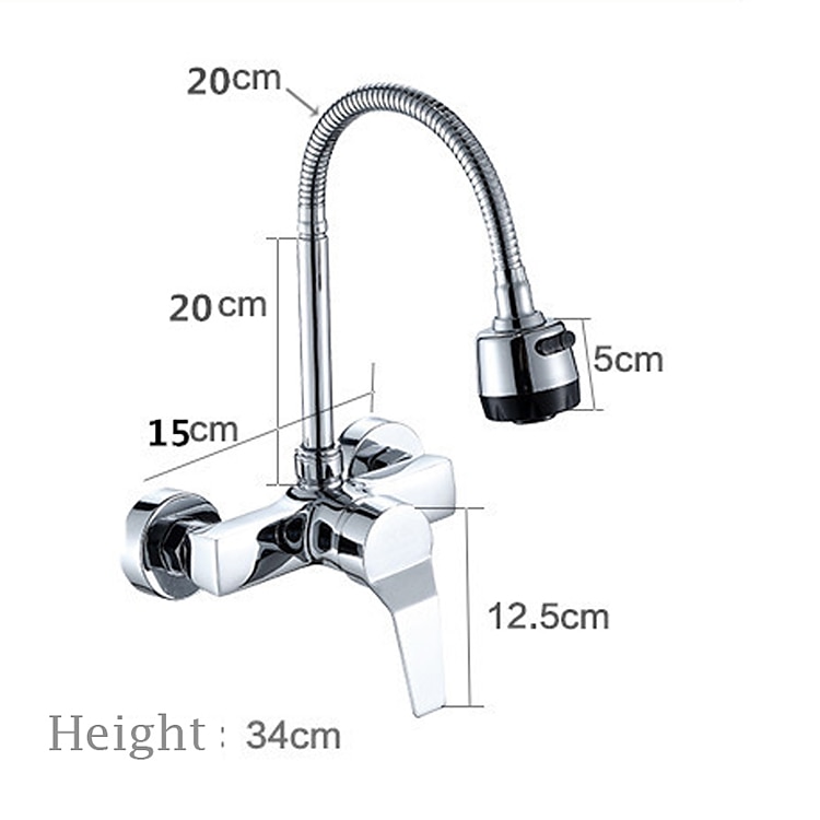 Kitchen Faucet - Single Handle One Hole Chrome Standard Spout Centerset Contemporary Kitchen Taps 2025 - CAD $87.99 –P1