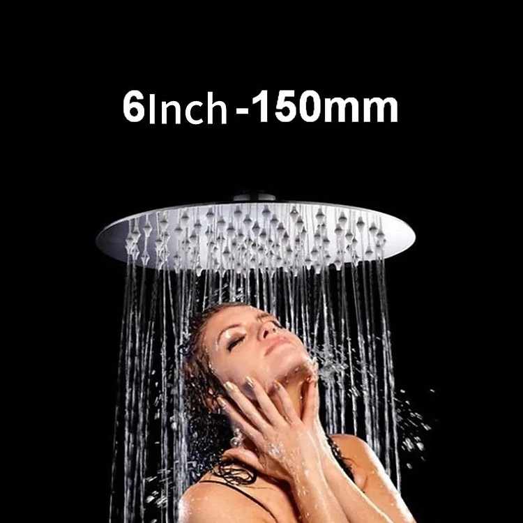 Shower Head 12/10/8/6 Inch Stainless Steel Ultra-thin Round Waterfall Shower Heads Rainfall Shower Head Rain Bathroom Accessories 2025 - CAD $6.99 –P5