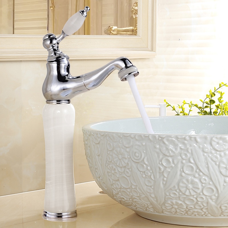 Bathroom Faucet Sink  Mixer Basin Taps Short/Tall, Single Ceramic Handle Vessel Taps with Cold and Hot Hose  for Washroom Bath 2025 - CAD $95.99 –P5