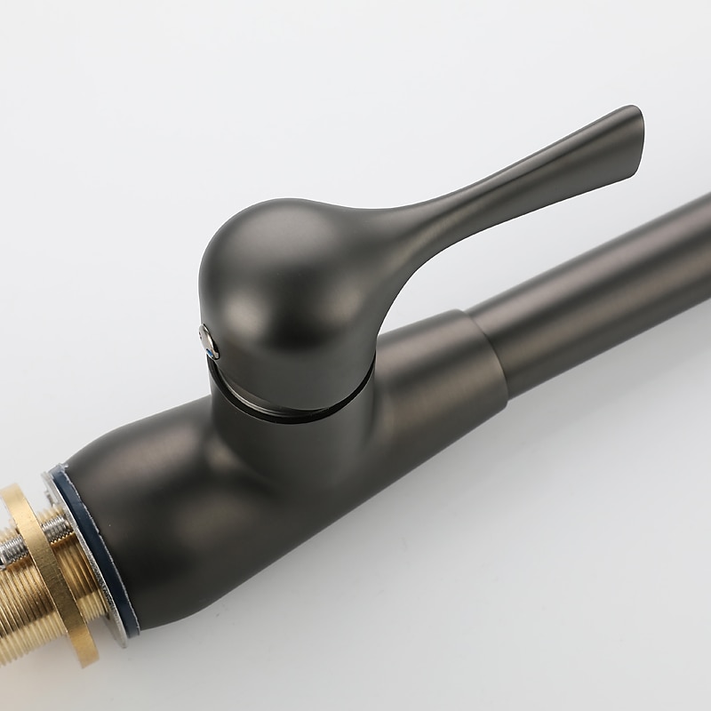 Kitchen Faucet with Pull-out Spray - Single Handle One Hole Electroplated / Painted Finishes Pull-out / Pull-down / Standard Spout / Tall / High Arc Centerset Modern Contemporary Kitchen Taps 2025 - CAD $131.18 –P9