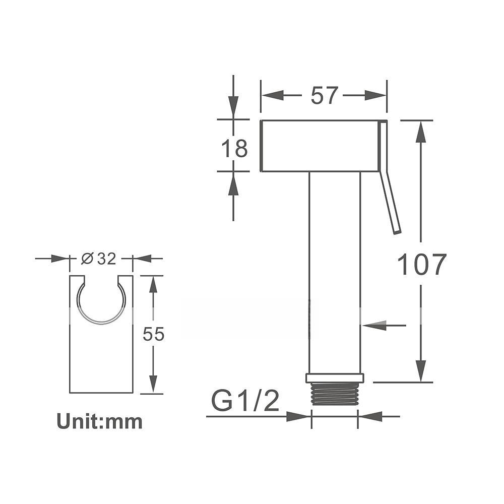 Single Hole Bidet Electroplated Toilet Handheld Bidet Sprayer Self-Cleaning Contemporary 2025 - CAD $59.99 –P12