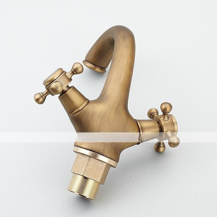 Bathroom Sink Faucet - Classic Antique Brass Centerset Two Handles One HoleBath Taps 2025 - CAD $79.99 –P4