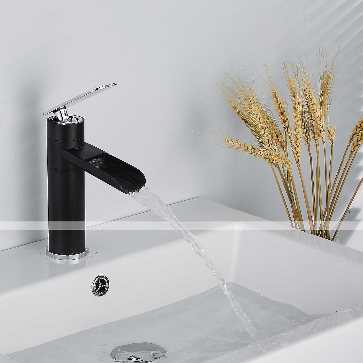 Bathroom Sink Faucet,Rotatable Electroplated Centerset Single Handle One Hole Bath Taps with Hot and Cold Switch 2025 - CAD $95.99 –P9