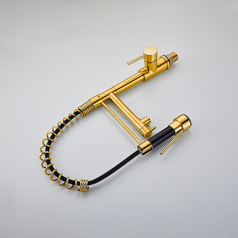 Kitchen faucet - Single Handle One Hole Electroplated Pull-out / Pull-down Deck Mounted Modern Contemporary Kitchen Taps 2025 - CAD $143.99 –P2