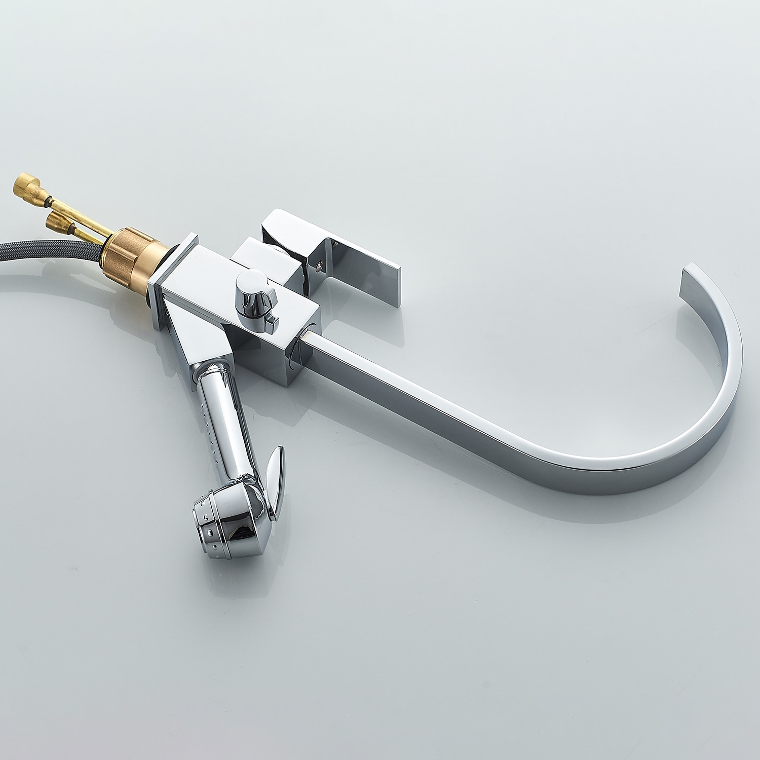 Kitchen Faucet - Single Handle Two Holes Electroplated Pull-Out / &Shy;Pull-Down / Standard Spout / Tall / &Shy;High Arc Centerset Contemporary Kitchen Taps 2025 - CAD $119.99 –P2
