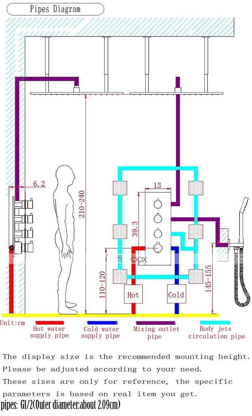 Shower FaucetContemporary Black Bath Shower Faucet Set / 16 Inch Bathroom Rain LED Shower Head / Hot And Cold Mixer Valve / Brass Hand Shower Included 2025 - CAD $1116.99 –P1