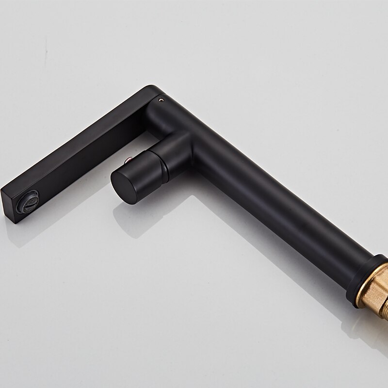 Black Basin Sink Mixer Faucet Brass, Tall Bathroom Taps Single Handle One Hole with Hot and Cold Hose Vessel Water Tap Deck Mounted 2025 - CAD $95.99 –P6