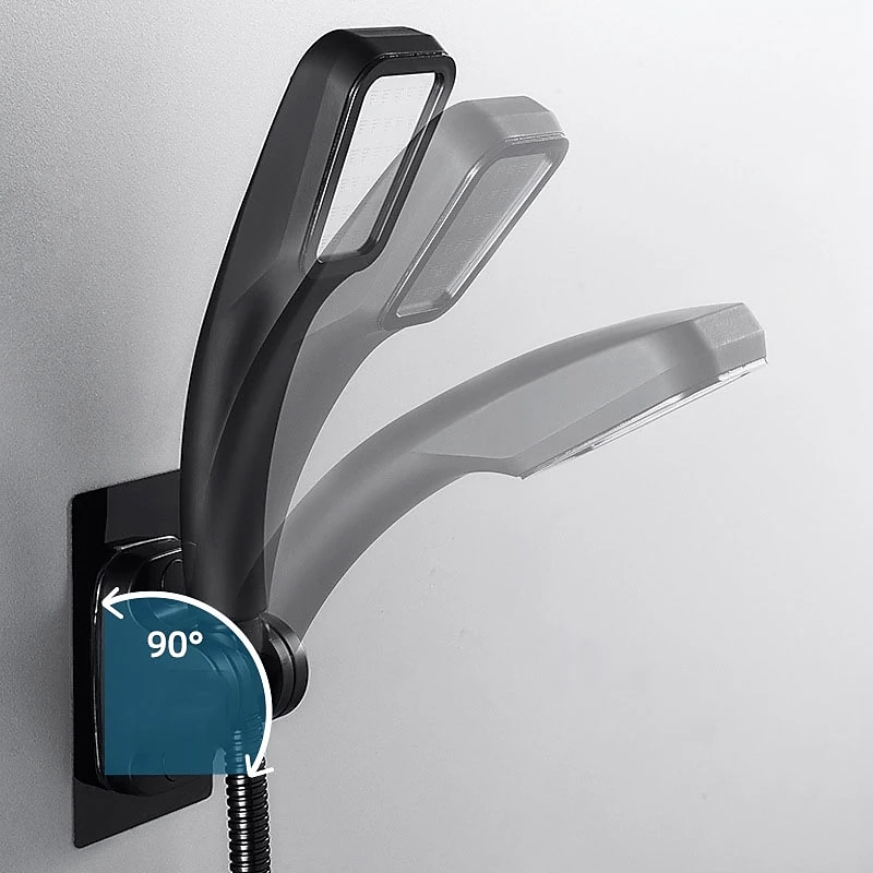 Shower Head Bracket No Drilling Holder 360° Adjustable Without Drilling ABS Wall Bracket Replacement Waterproof Attachment for Bathroom 2025 - CAD $3.99 –P5