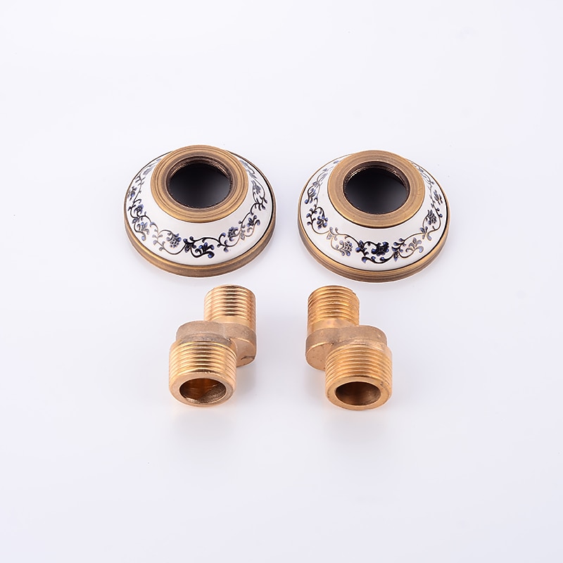 Shower Faucet / Body Jet Massage Set - Handshower Included pullout Rainfall Shower Antique / Vintage Style Antique Brass Mount Inside Brass Valve Bath Shower Mixer Taps 2025 - CAD $79.99 –P12