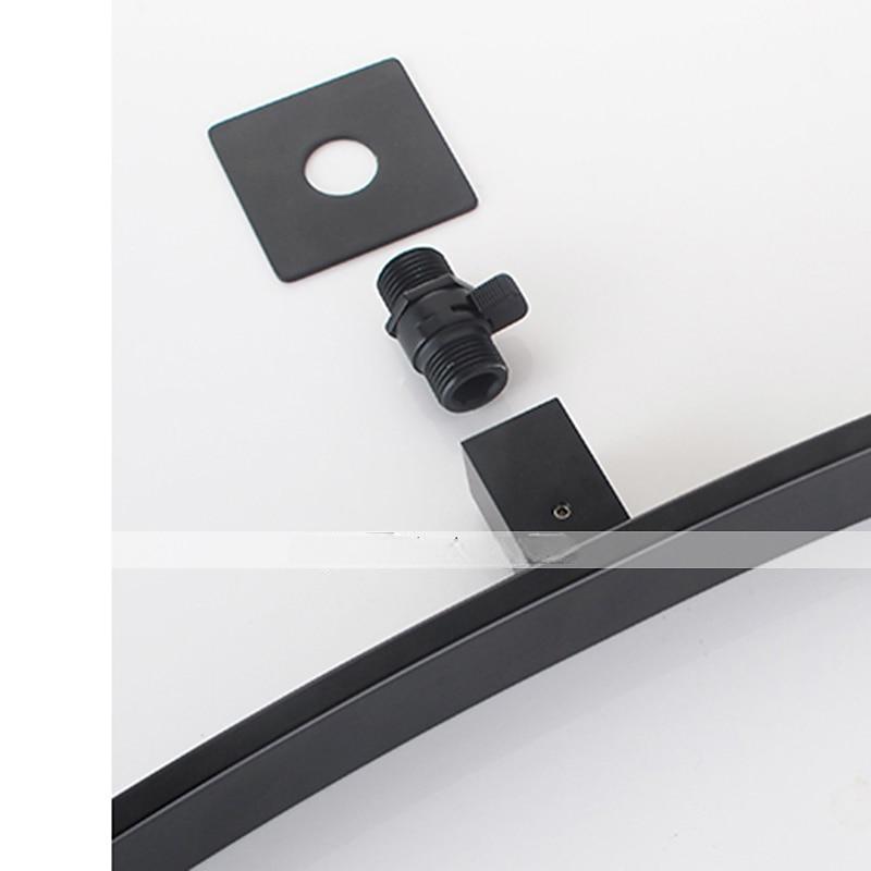 Wall Mounted Bathroom Sink Faucet,New Design Waterfall Black Single Handle Two Holes Bath Taps with Large Outlet and Flow Adjustable Switch and Hot/Cold Switch 2025 - CAD $366.99 –P10