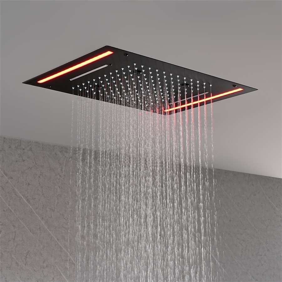Shower FaucetRainfall Shower Head System Set - Rainfall Shower Contemporary Mount Inside Brass Valve Bath Shower Mixer Taps 2025 - CAD $1275.99 –P6