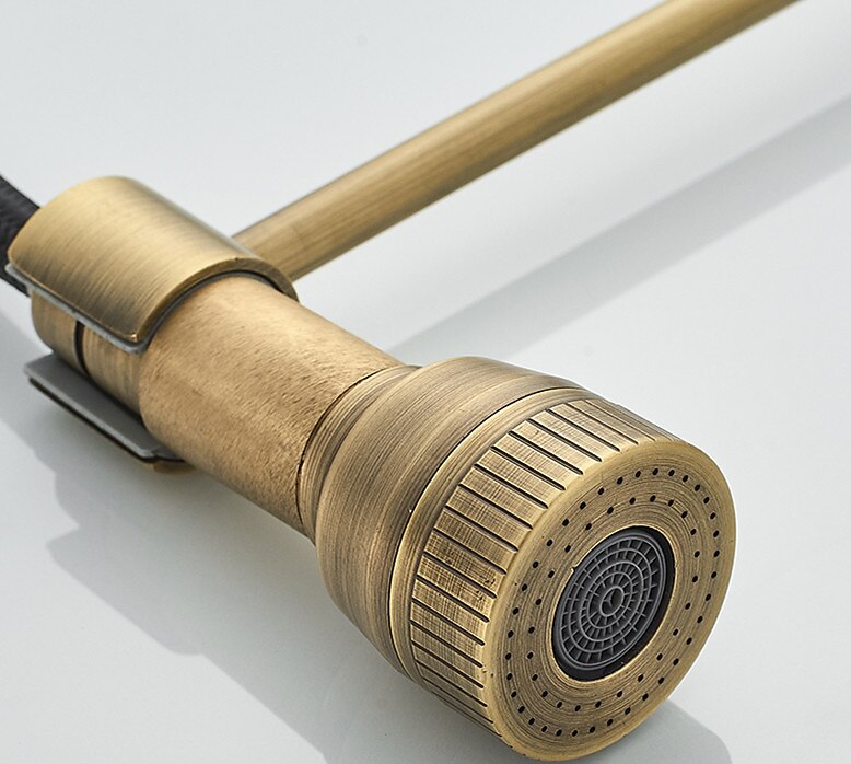 Kitchen FaucetBrass Pull-out/Pull-down Rotatable Single Handle One Hole Multi-function Water Mode Brass Kitchen Taps with Soap Dispenser 2025 - CAD $143.99 –P10