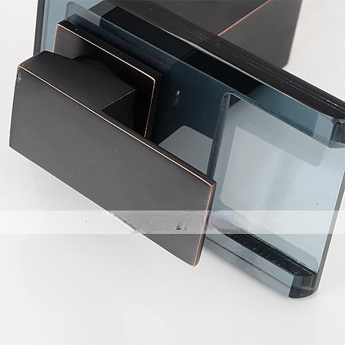 Single Handle Bathroom Faucet Oil-rubbed Bronze with 3-color LED Waterfall Brass Basin Sink Faucet Black Adjustable to Cold and Hot Water 2025 - CAD $111.99 –P5