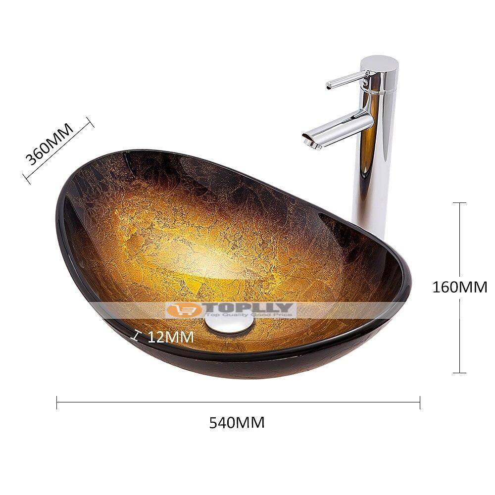 Bathroom Sink / Bathroom Faucet / Bathroom Mounting Ring Contemporary - Tempered Glass Rectangular Vessel Sink 2025 - CAD $287.99 –P3