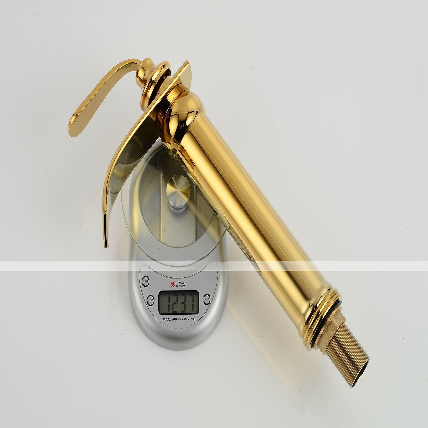 Bathroom Sink Faucet - Waterfall Ti-PVD Centerset Single Handle One HoleBath Taps / Brass 2025 - CAD $127.99 –P1