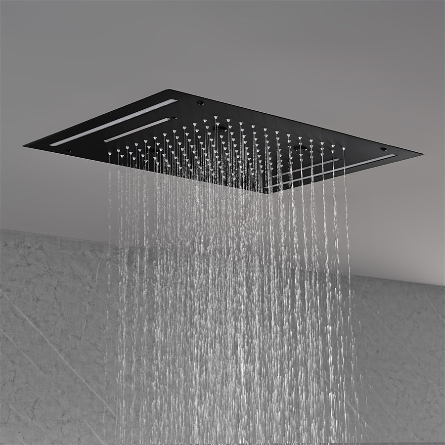 Shower FaucetRainfall Shower Head System Set - Rainfall Shower Contemporary Mount Inside Brass Valve Bath Shower Mixer Taps 2025 - CAD $1275.99 –P5