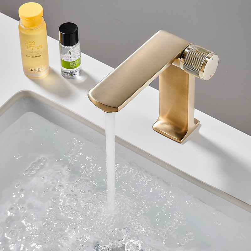 Basin Sink Mixer Taps, Bathroom Sink Faucet Single Handle One Hole Deck Mounted Vessel Water Tap with Hot and Cold Hose 2025 - CAD $89.59 –P5