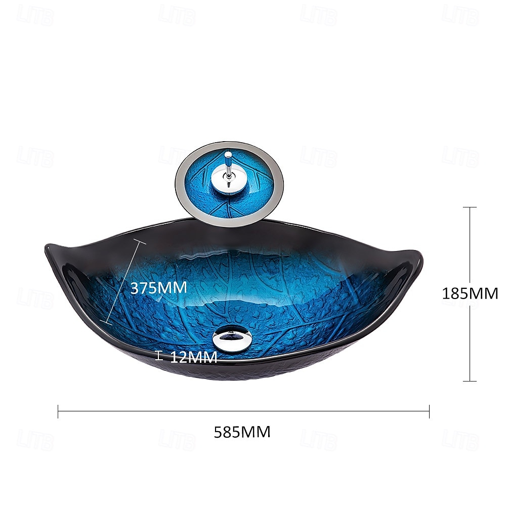 Vessel Sink for Bathroom Modern Leaf Style Bathroom Vanity Sinks Above Counter Countertop Basin sink 2025 - CAD $558.99 –P9