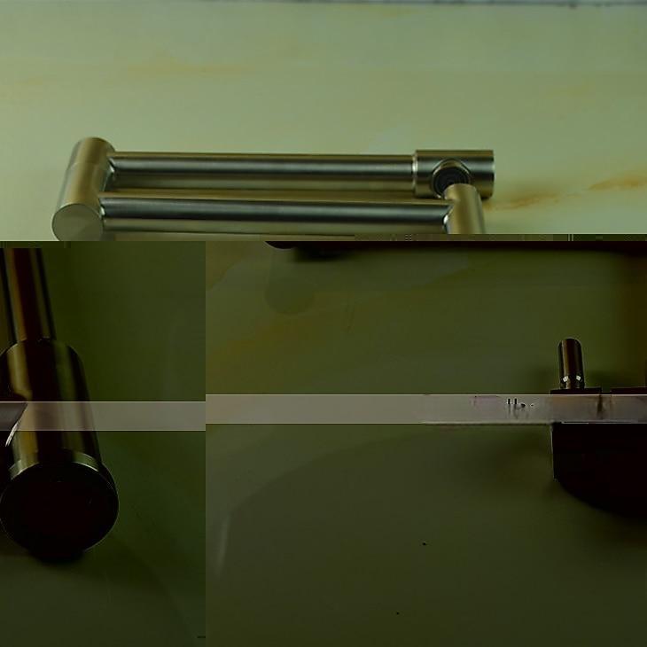 Kitchen FaucetModern Style Stainless Steel Single Handle One Hole Nickel Brushed Pot Filler Deck Mounted Retro Kitchen Taps With Hot and Cold Water 2025 - CAD $127.99 –P2