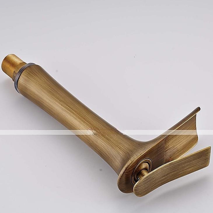 Bathroom Sink Faucet,Brass Waterfall Centerset Single Handle One Hole Bath Taps 2025 - CAD $119.99 –P8