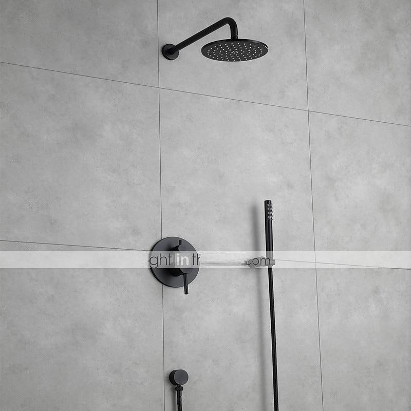 Concealed Shower Faucet Combo Set 8" Shower Head Shower System Mixer Rough In Valve Rainfall High Pressure Head with Handheld Wall Monted Tub and Shower Trim Kit Bathroom Bath 2025 - CAD $271.99 –P3