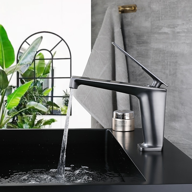 Bathroom Faucet Farmhouse Single Handle Lavatory Basin Vanity Sink Faucet Chrome/Black/Grey/Gold Available 2025 - CAD $143.99 –P9
