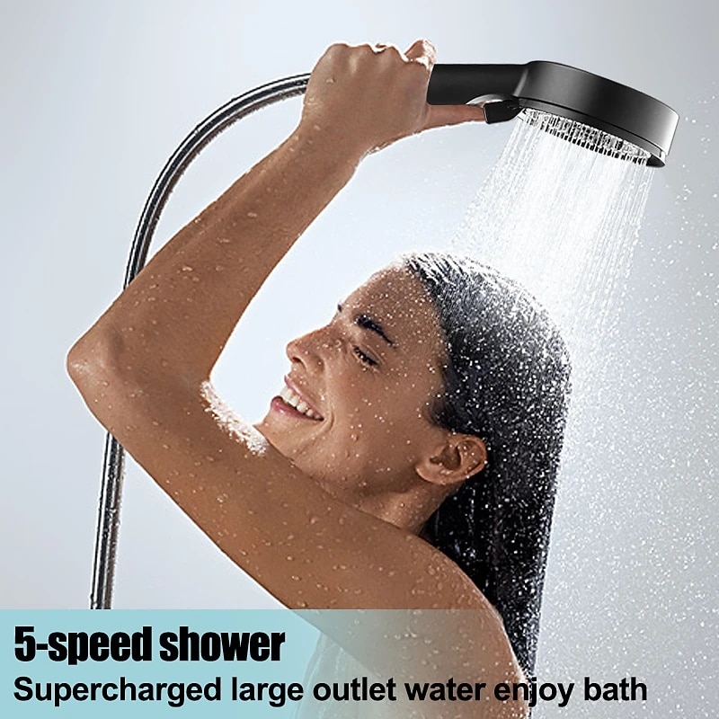 Shower Head High Pressure Handheld Spray with 5 Mode Showerhead Adjustable High-Pressure Water Saving Shower Head Held Shower Bathroom Accessories 2025 - CAD $3.99 –P4