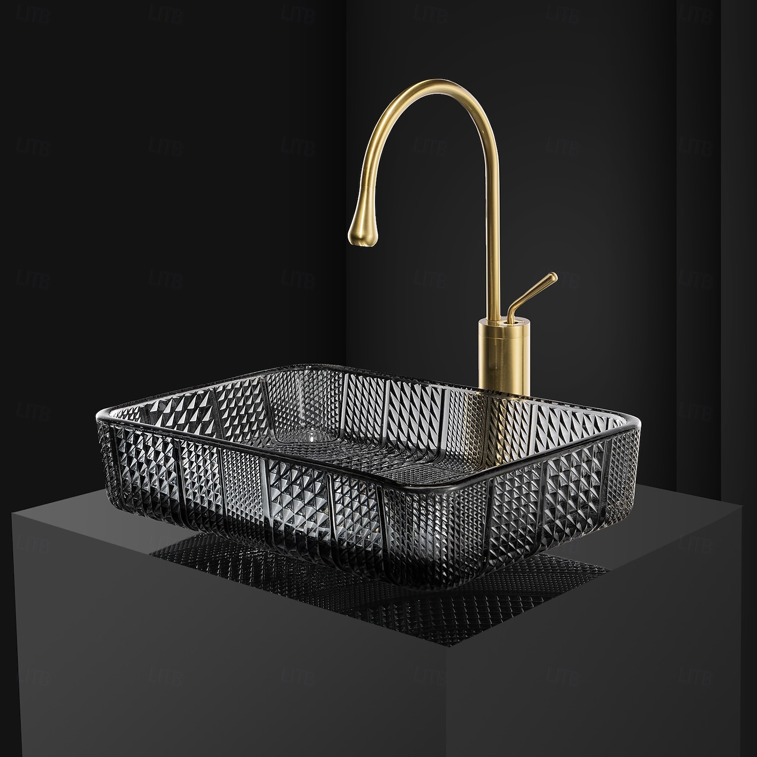 Vessel Sink for Bathroom Modern Rectangular Bathroom Vanity Sinks Above Counter Glass Countertop Basin sink 2025 - CAD $478.99 –P3