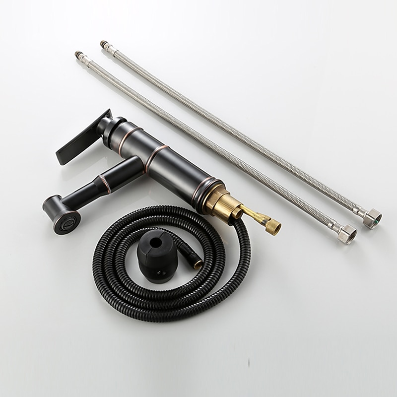ORB Bathroom Sink Faucet,Pull out Spray Antique Brass Single Handle One Hole Bath Taps 2025 - CAD $103.99 –P6
