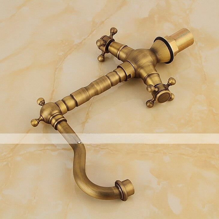 Kitchen faucet - Two Handles One Hole Antique Copper Standard Spout Centerset Contemporary / Antique Kitchen Taps 2025 - CAD $95.99 –P6